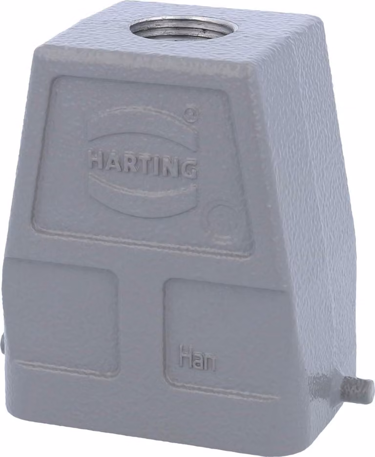 HARTING Han 6B Contenitore con manicotto alto, 1xM20 uscita cavo diritta, per 1 staffa (nella parte inferiore) Vite M20 Area di serraggio