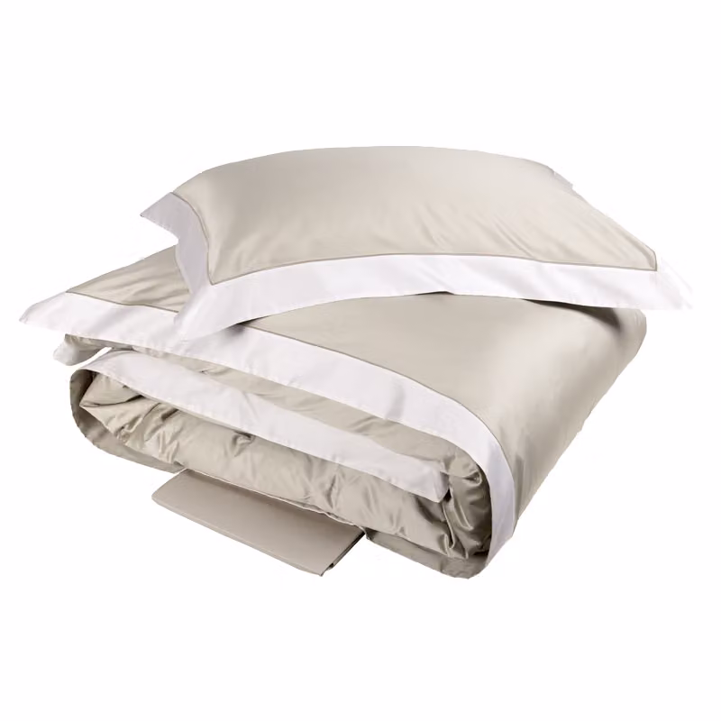 QUADRILATERO Completo copripiumino - Taglia: 2 piazze,Colore: QUADRILATERO - GRIGIO/BIANCO SETA