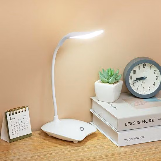 Lampada da notte a LED per bambini, lampada flessibile da scrivania per ufficio e studio, ricaricabile tramite USB, rosa