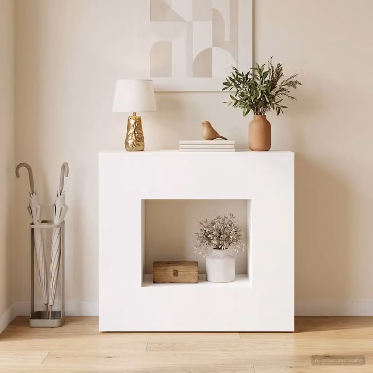 Consolle vidaXL in legno ingegnerizzato bianco, L 82 x P 29 x H 74 cm