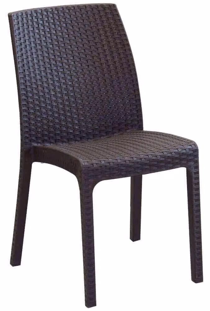 Sedia da Giardino Virginia 47x59x86 h cm in Wicker Marrone