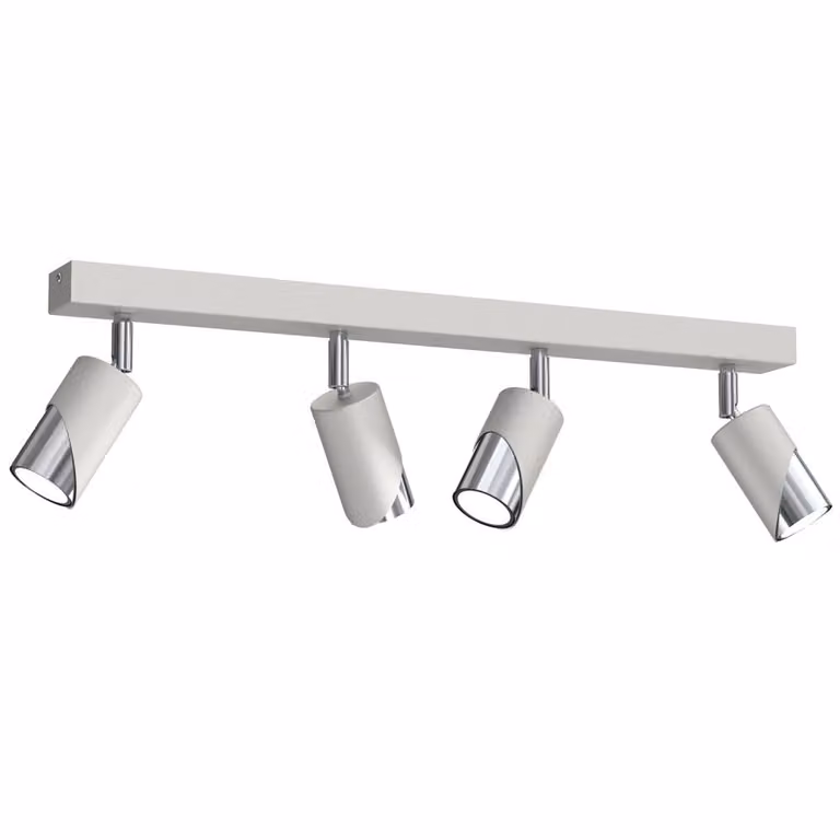 Lampada da soffitto Shift grigio chiaro cromata 4xGU10x15W in metallo, dimensioni: 17x60x5,5 cm, IP20, Luminex