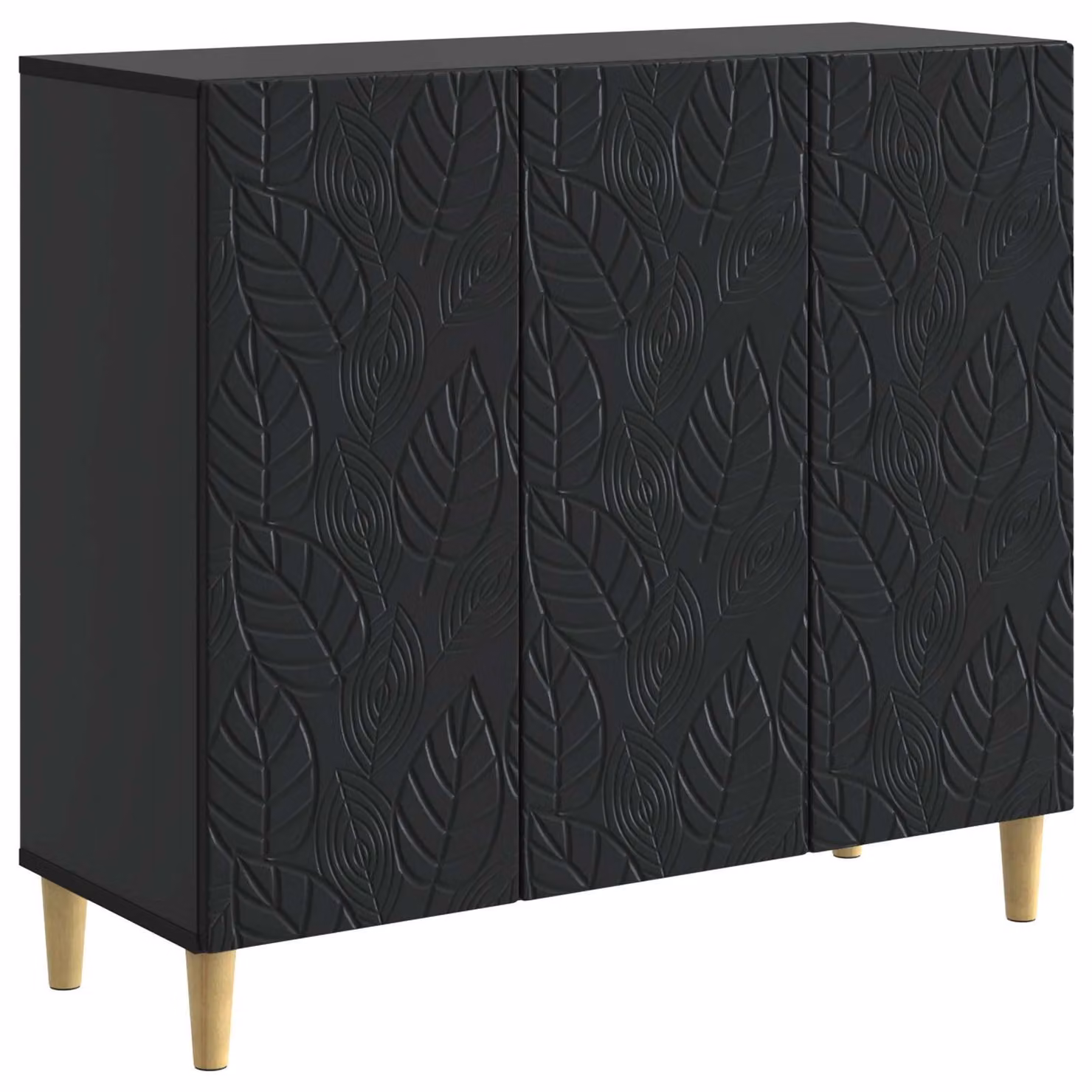 Credenza Nero 89 x 34,5 x 80 cm Legno ingegnerizzato