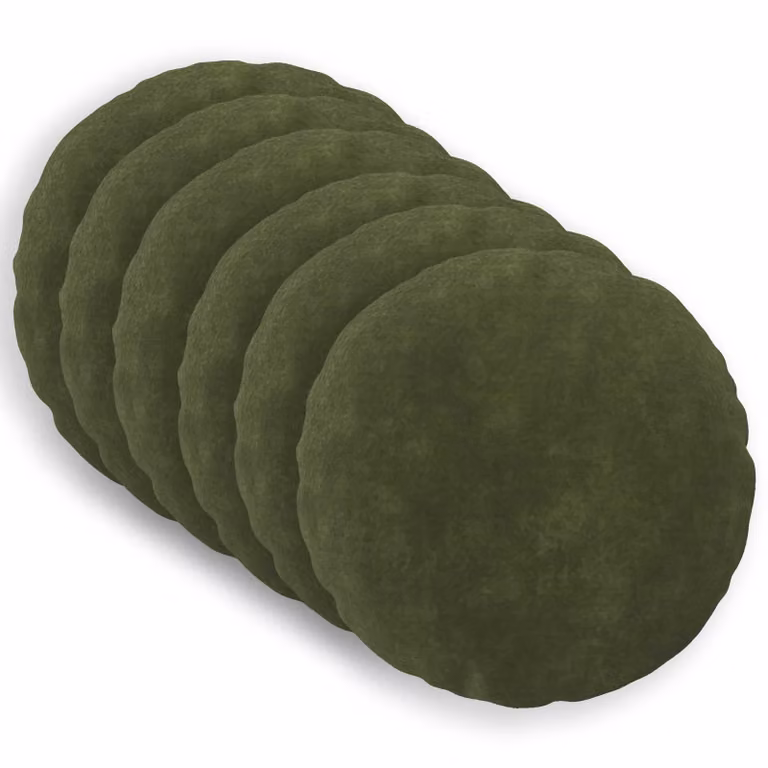 vidaXL Federa 6 pcs HEERLEN Verde Ø 60 cm Fleece in microfibra