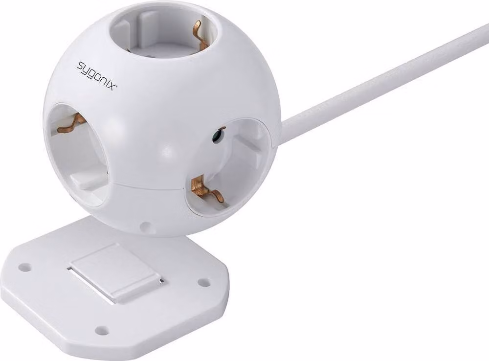 Sygonix SY-4535062 Scatola di connessione con contatto di terra bianco 1 pz