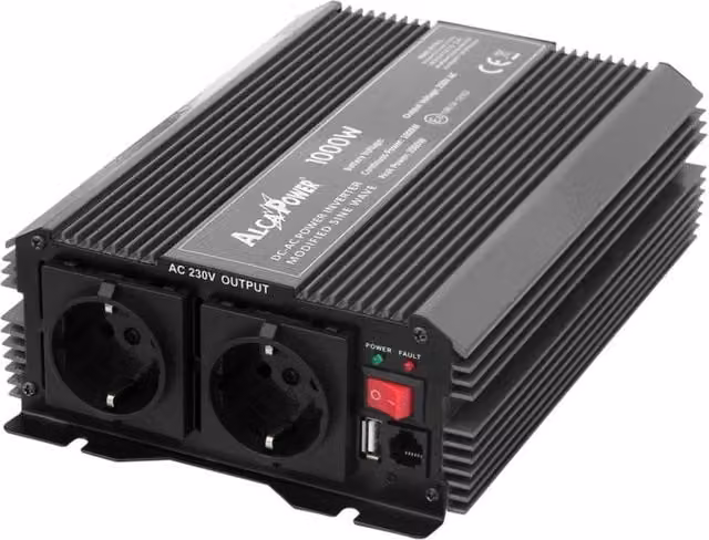 Inverter Alca Power SOFT START IRS1000-24 Nero, Input 24V DC, Output 220V AC, 1000W – 1