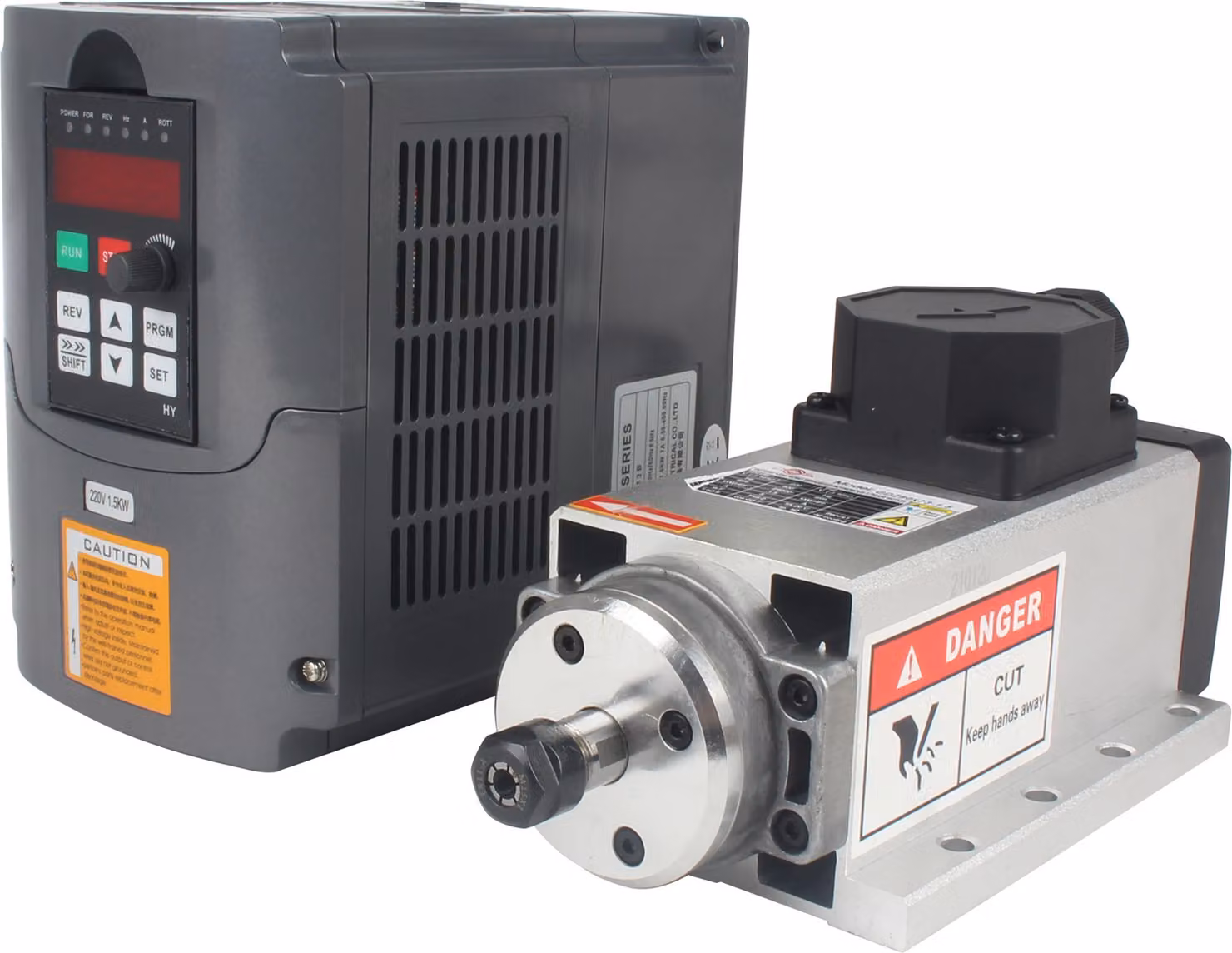 motore mandrino raffreddato ad aria da 1,5 kW, 24000 giri/min, , set 1