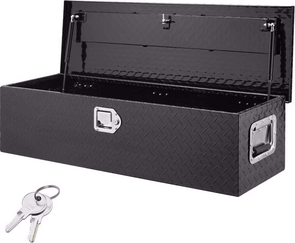 Toolbox-OrganiSM® - Cassetta porta attrezzi per camion 83L - Cassetta per camion con serratura - 990x330x254mm - Nero - Capacità di carico 39kg - Organizzatore per camper e auto