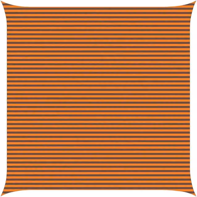 Vela Parasole Quadrata in Poliestere Arancione e Marrone 6 x 6 m