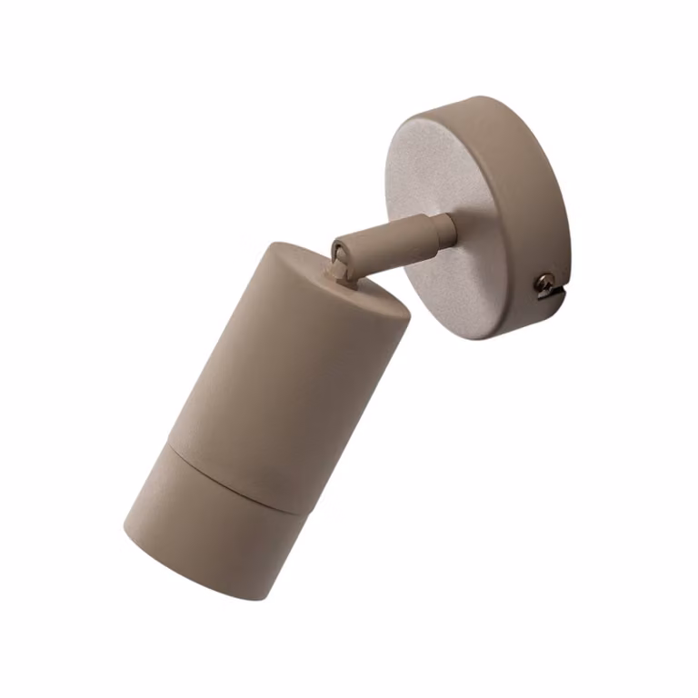 Faretto da parete Link, beige, larghezza 8 cm, acciaio Link Luminex, dimmerabile, Crema / Ambra, Soggiorno / Sala da pranzo, Metallo, Moderno, Faretto alogeno