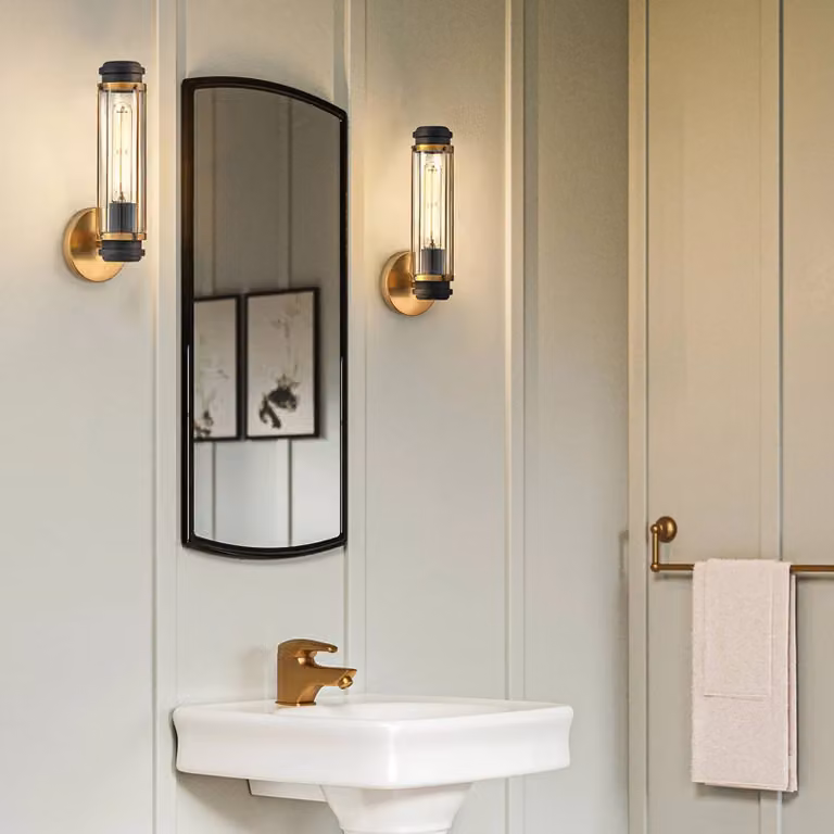 HINKLEY Applique da parete Masthead, dimmerabile, Chiaro / Trasparente, Bagno, Metallo, Moderno, Applique