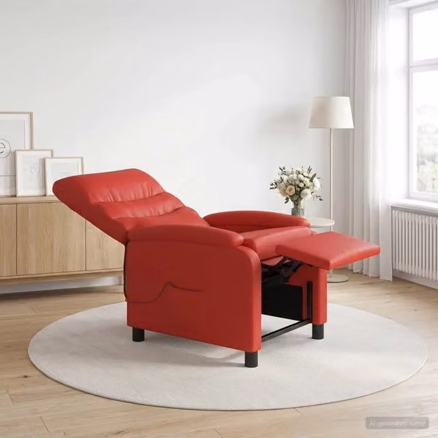 Divano Sedia-Poltrona Massaggiante Rosso Similpelle 701079