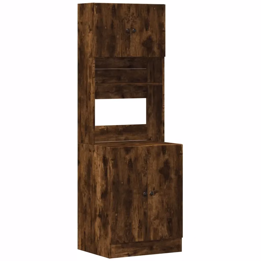 Mobile da cucina moderno vidaXL in legno marrone con ante e cassetti L/P/H: 60 x 50 x 180 cm – 2
