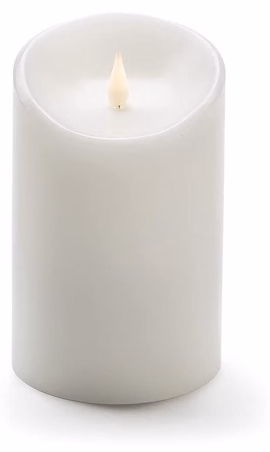 Candela a LED con fiamma 3D, luce bianco caldo, 16 cm, con timer