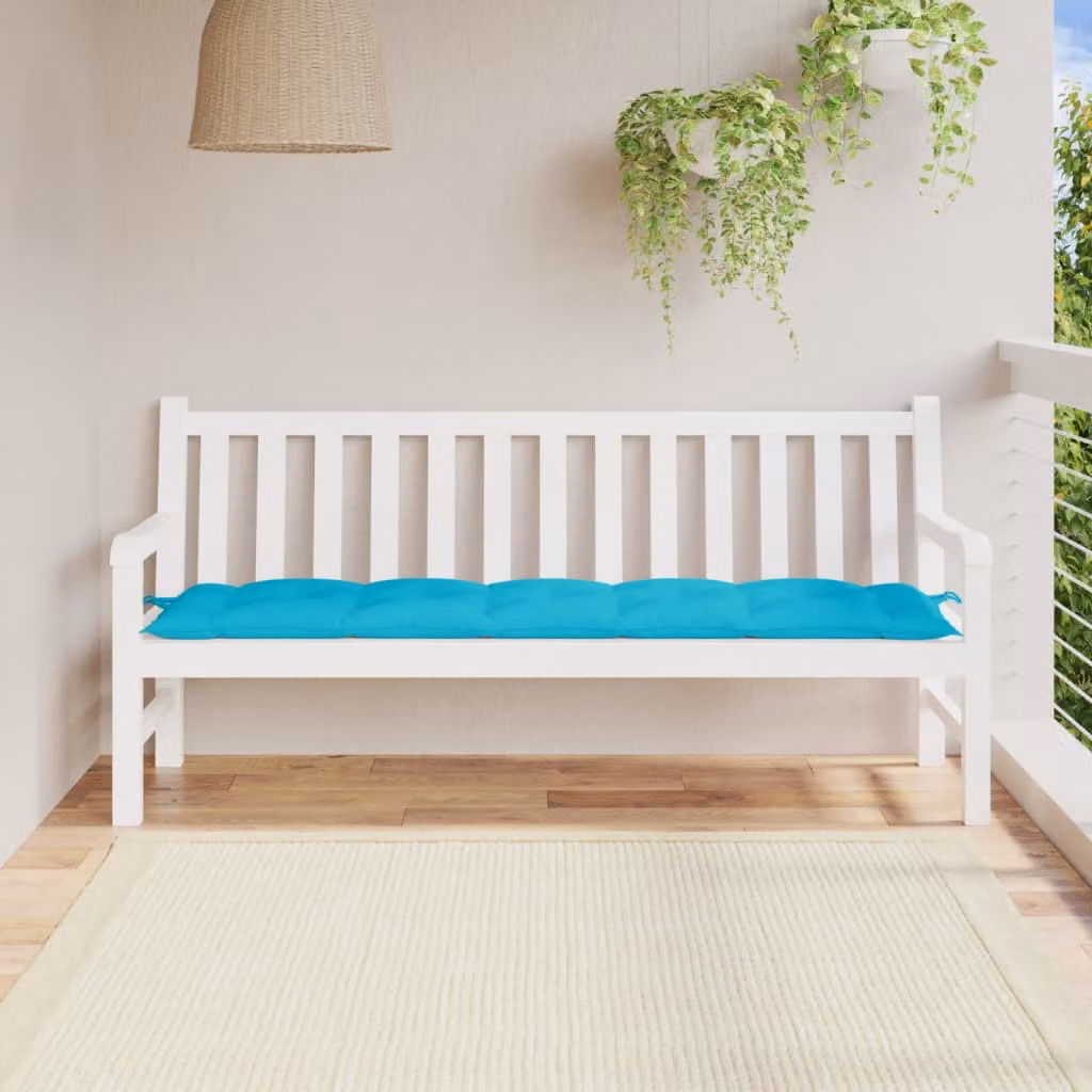 Cuscino per panca vidaXL Turchese in tessuto Oxford L/P/H: 180 x 50 x 7 cm