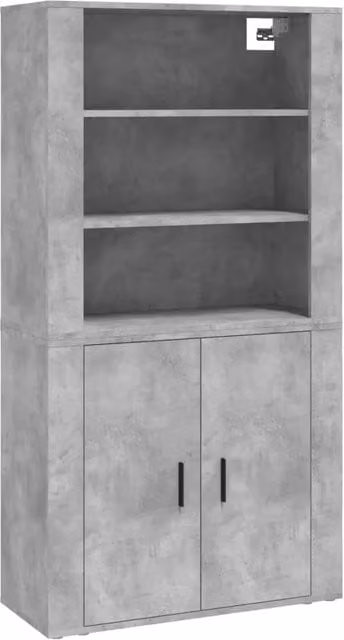 Credenza Buffet da pranzo moderna in legno multistrato Grigio Cemento L/P/H: 10befa5e-66ff-4e82-becd-143e87c126ed x 70.0 cm x 33.0 cm