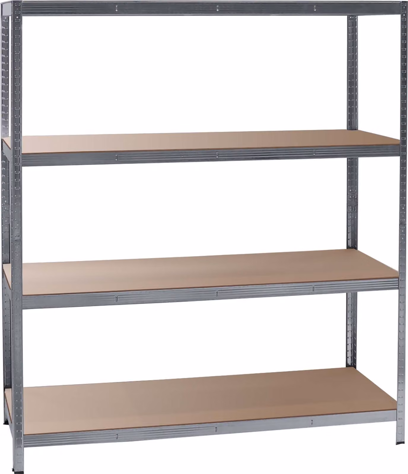 Scaffalatura Wiltec per carichi pesanti 160x60x180cm, 175kg/scaffale, scaffale senza bulloni in acciaio nero, scaffale di carico con 4 ripiani, scaffale per officina