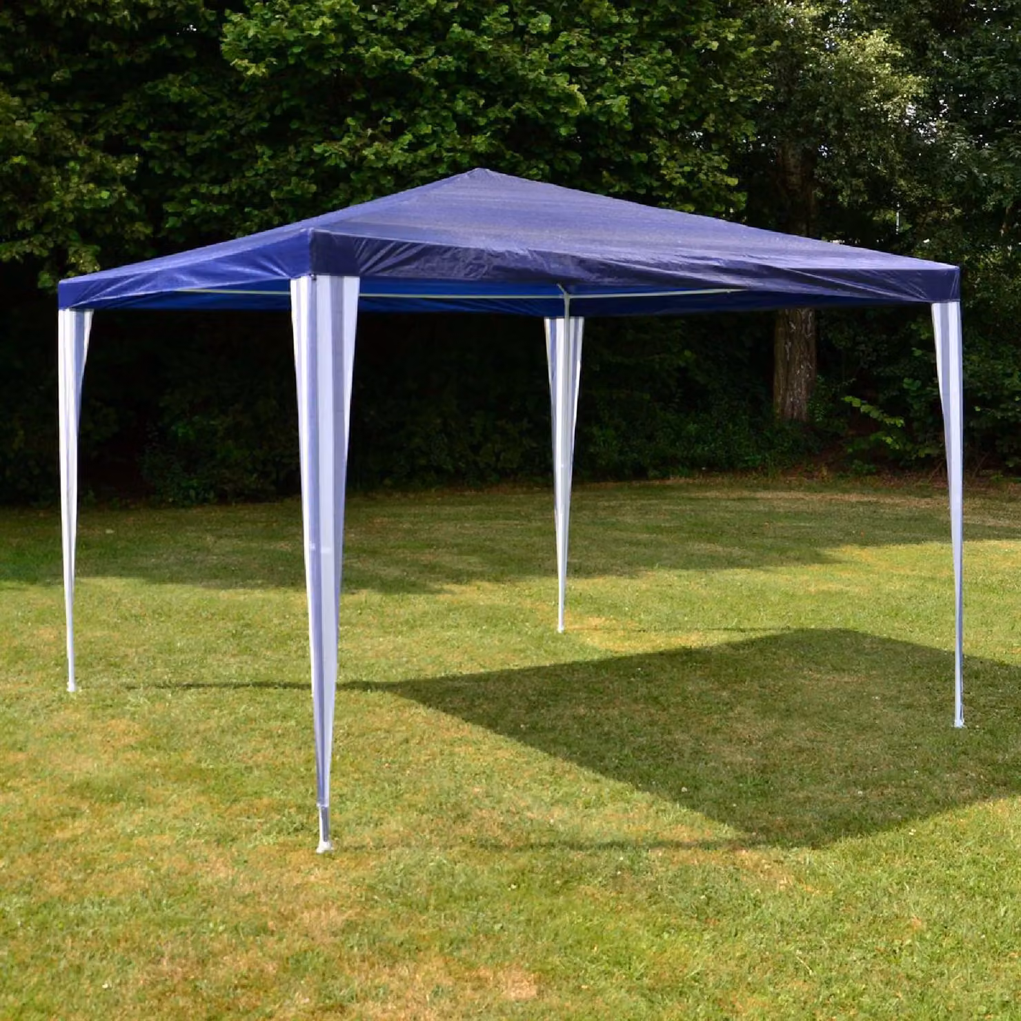 Gazebo VCM | dimensioni circa 3x3 m | telone PE idrorepellente 110g / m² | tenda per feste | tenda da giardino con struttura in acciaio | tenda per festival | blu