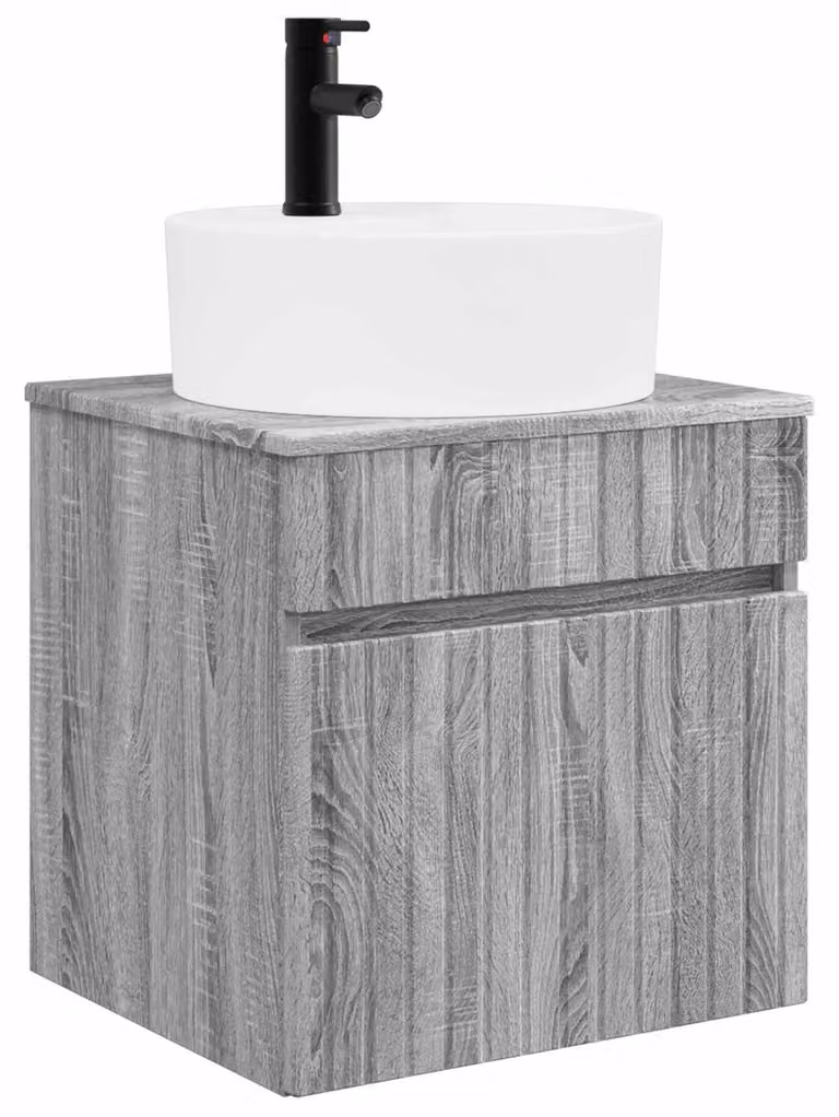 Mobile lavabo da parete Sonoma grigio 49 x 44,5 x 65 cm