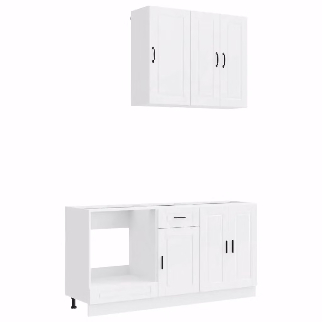 Unità cucina moderna vidaXL PORTO in 5 pezzi bianco lucido in MDF – 2