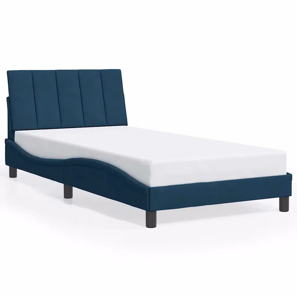 Giroletto senza materasso Hanko vidaXL in velluto blu L/P/H: 200 x 100 x 74,5 cm – 2