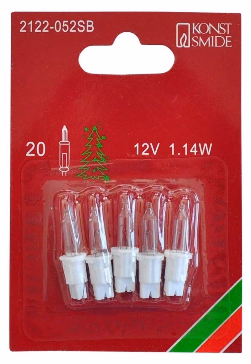 Lampadine di ricambio per piccole luci a filo, 12V, 1,14W, confezione da 5 pezzi