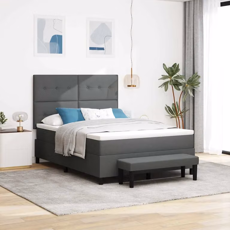 Letto ibrido con materasso vidaXL in tessuto Grigio, L: 160 cm, P: 200 cm, H: 280 cm