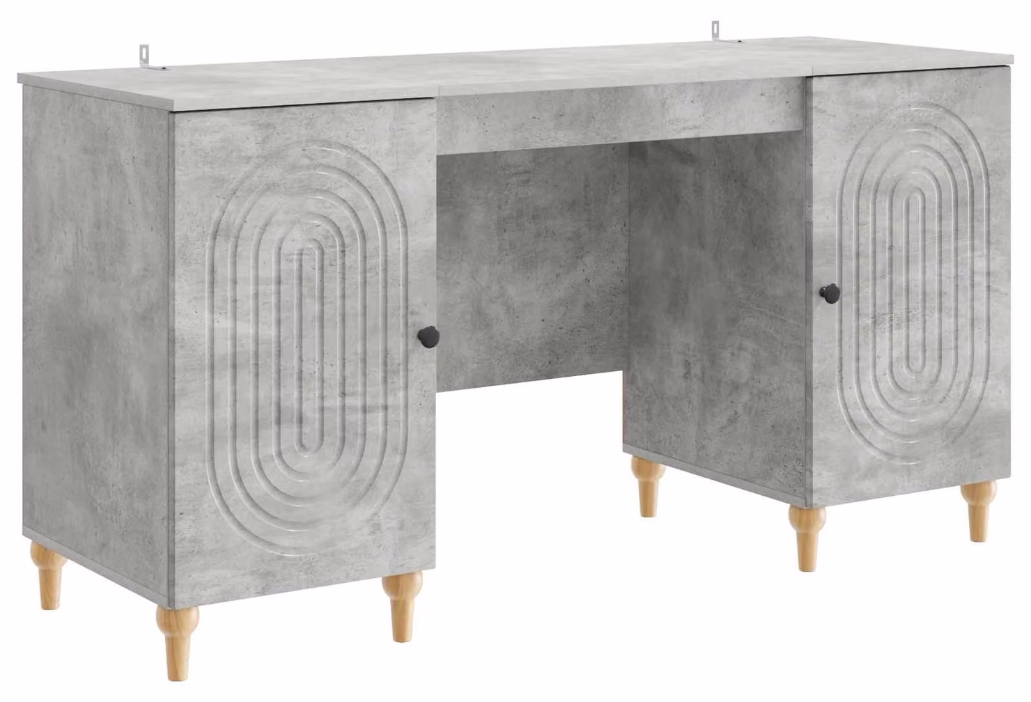 Scrivania con lo scaffale Grigio Cemento 142,5 x 50 x 75 cm