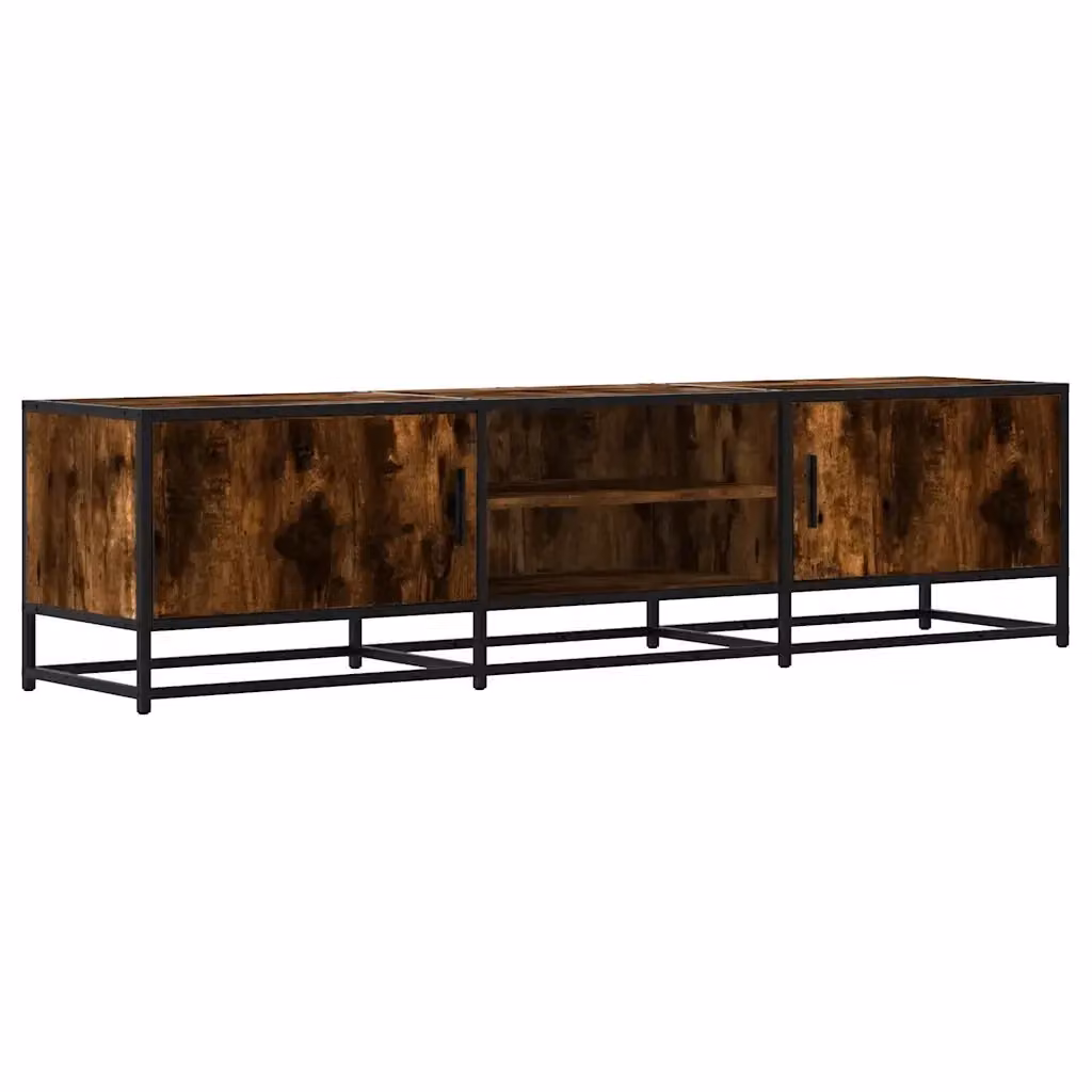 Mobile TV industrial vidaXL in legno e metallo marrone L/P/H: 160 x 35 x 41 cm – 2