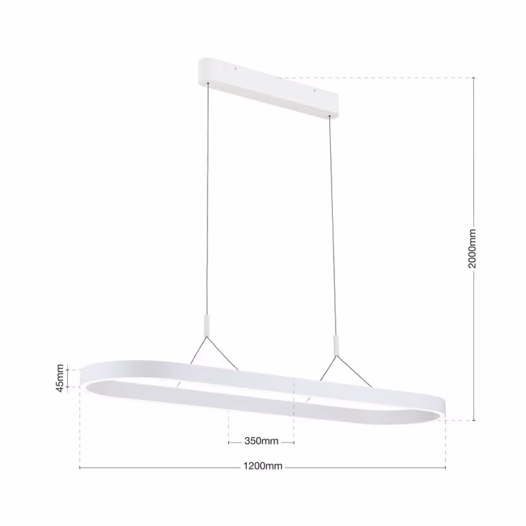 ORION Lampada LED a sospensione Carrara, bianca, regolabile in altezza, CCT dimmerabile, Bianco / Opale, Soggiorno / Sala da pranzo, Alluminio, Moderno