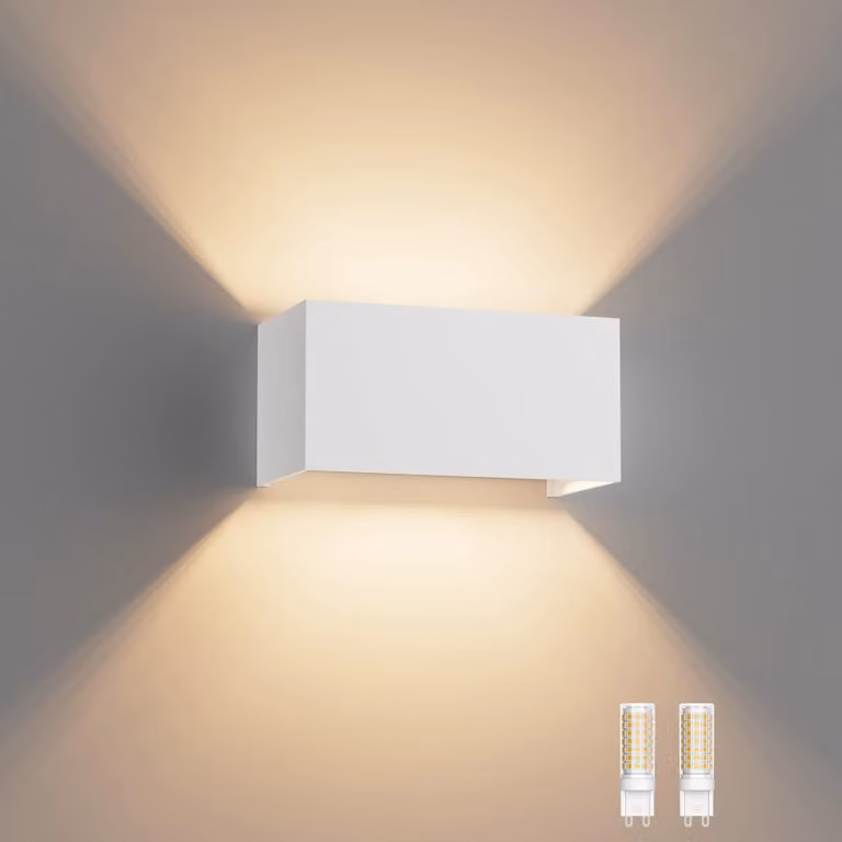 Lampada da parete a LED, 18 W, 1300 lumen, grado di protezione IP54, bianca, regolabile