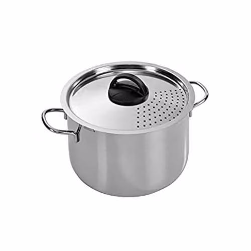 Barazzoni Pentola con Coperchio Semiforato Cuociscola Inox - 22 cm