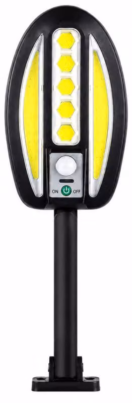 Verk 12457: Lampada da parete a LED solare con sensore PIR, batteria da 3000 mAh, colore nero