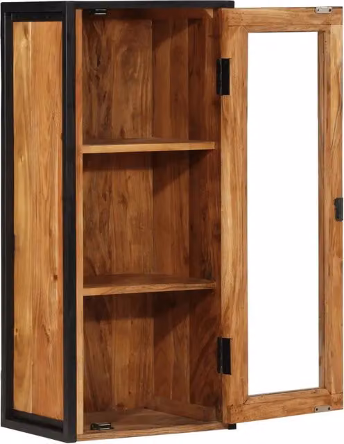 Mobile Bagno | Armadio da bagno a Muro 40x30x90 cm Legno Massello Acacia e Ferro