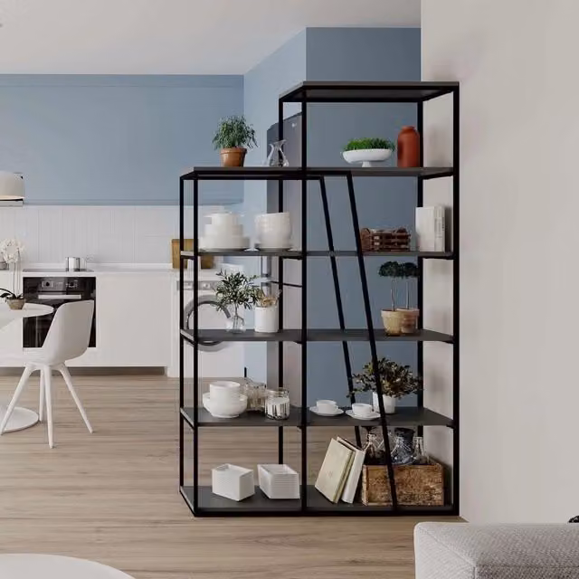 Libreria Pal colore antracite 110x29x178 cm