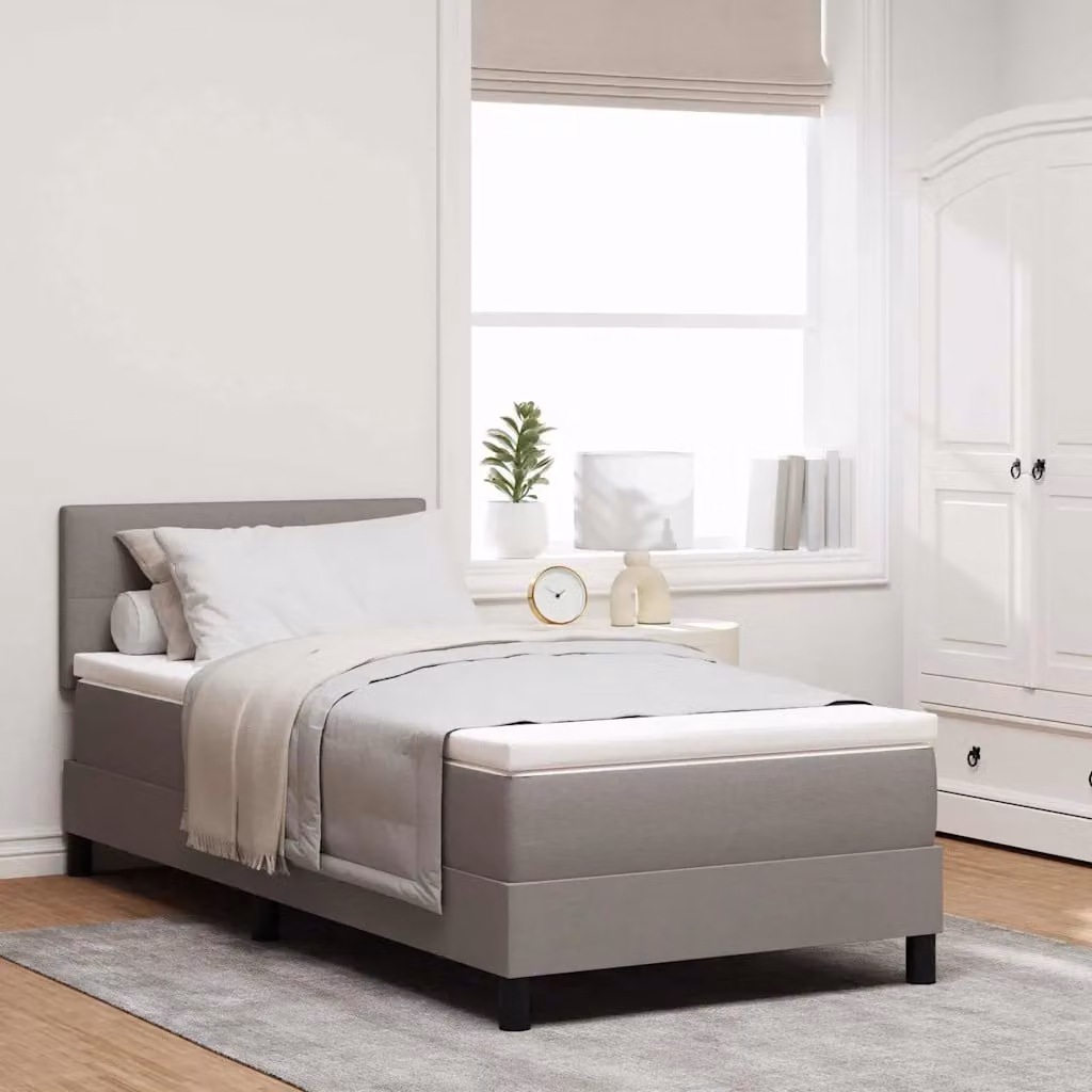 Letto ibrido con testiera Talpa vidaXL in tessuto beige o grigio, L/P/H: 90 x 190 cm