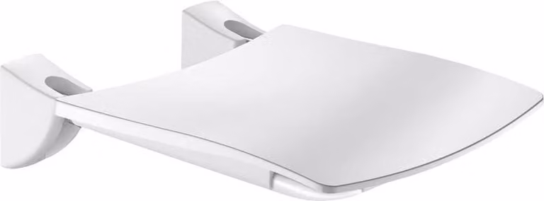 Sedile doccia Delabie comfort pieghevole in acciaio inox verniciato a polvere bianco