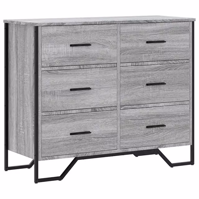 Cassettiera in MDF Grigio Sonoma L: 91 cm, P: 35,5 cm, H: 74,5 cm CFW7273466