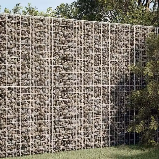 Gabione con Filo da 5 mm e Rete da 5x10 cm 50x50x200 cm 3464779