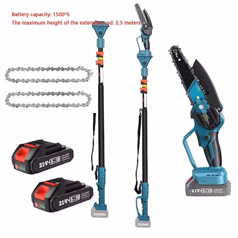 Troncatrice a catena elettrica, asta telescopica, batteria ricaricabile, modello D