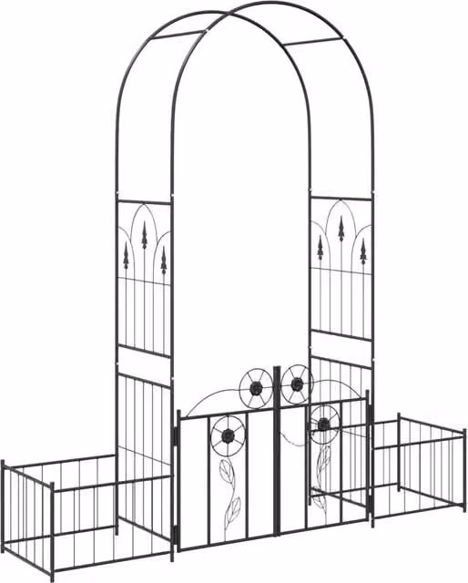 Arco da Giardino con blocco Nero 203 x 50 x 218 cm CFW1641128