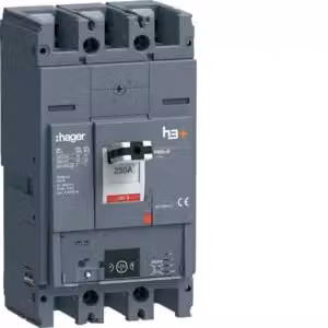 Hager, interruttore di potenza h3+ P630 Energy 3x250 A 40 kA HNW250NR