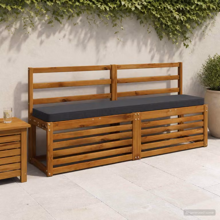 Cuscino per Panchina vidaXL VUGHT in Poliestere Antracite con Rivestimento Rimovibile e Lavabile
