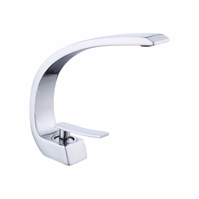 Rubinetto da bagno, design moderno, comando a una mano, bocca a cascata, MPW-CP