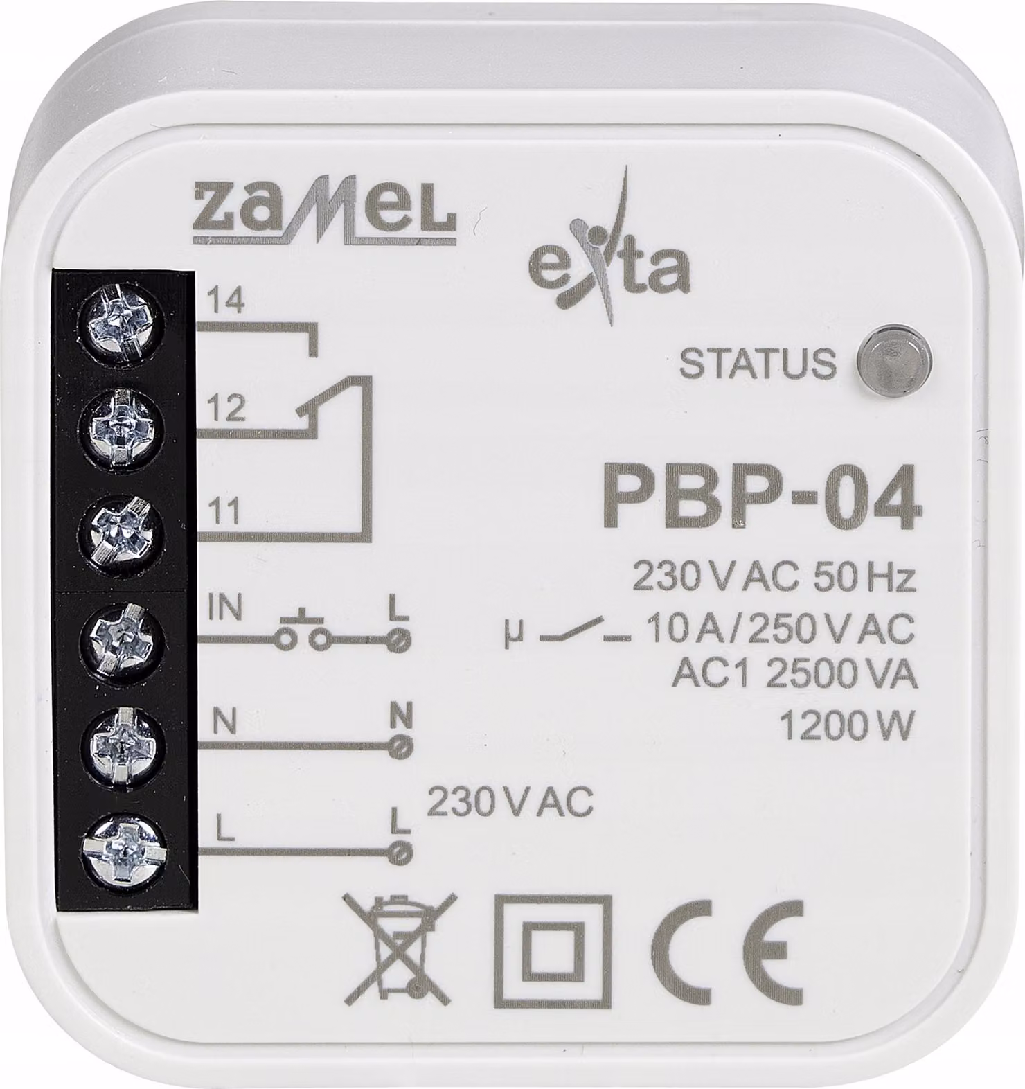 Bistabiles (Implus-) Relais Unterputz 230V 10A, PBP-04, exta Zamel