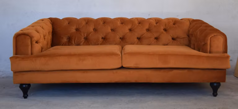 Design Chesterfield Sofagarnitur 4-Sitzer Stoff Couch Sofa Polster Sofas