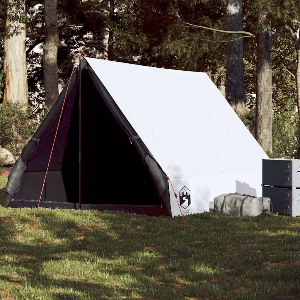 Tenda da campeggio vidaXL per 2 persone, impermeabile e oscurante, colore bianco