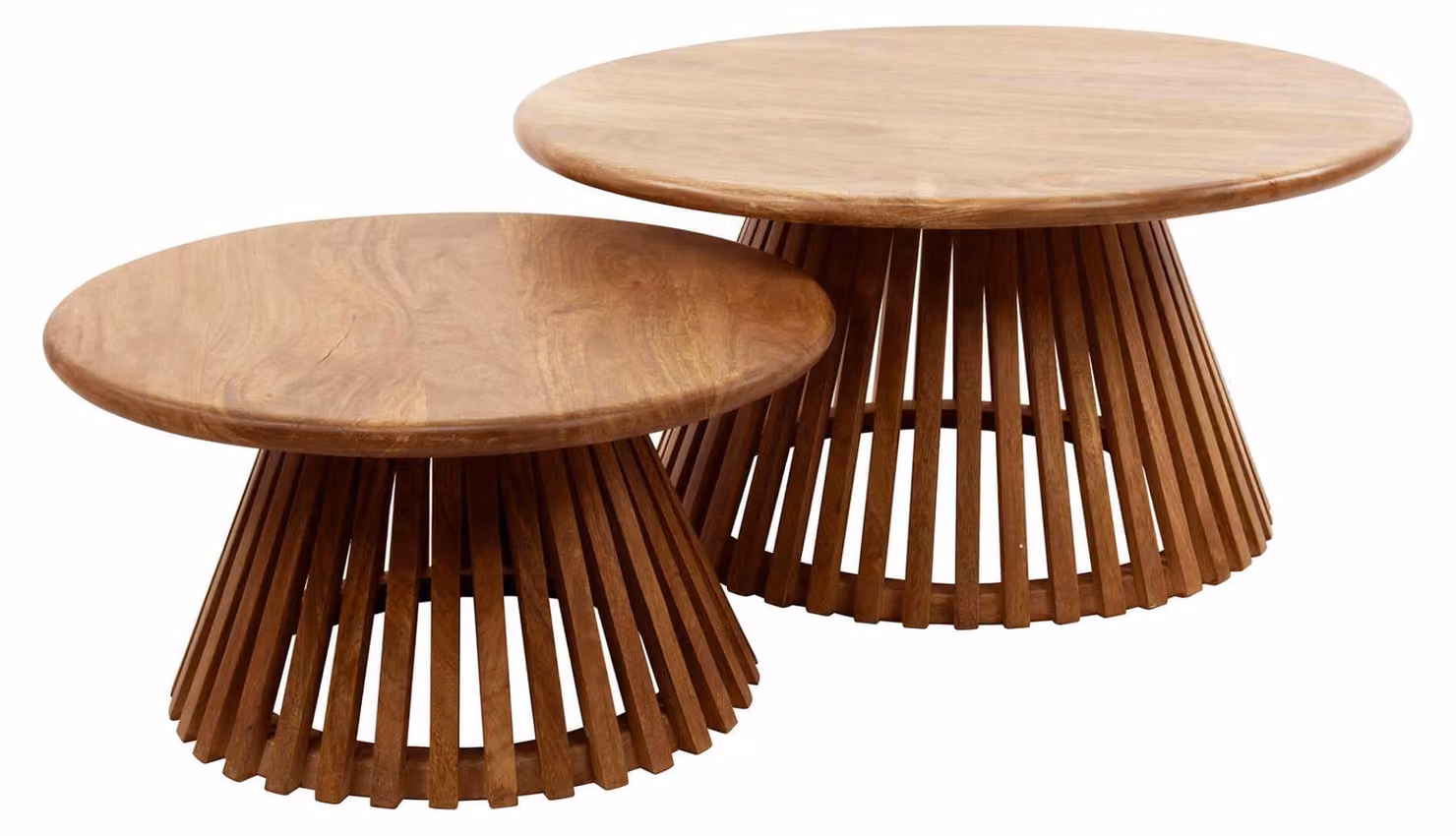 Tavolino FURNLUX Tweak marrone sabbia 80 cm (2 pezzi) / Colore principale: marrone / Dimensioni: 80 x 40 x 80 cm
