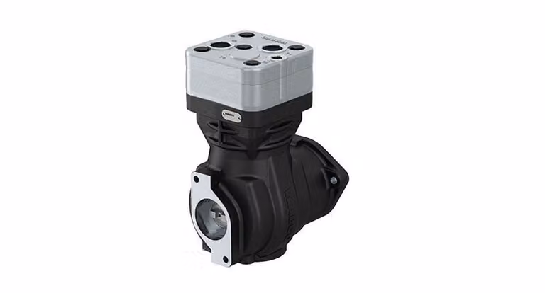 Compressore per sospensioni pneumatiche WABCO 4111510040, compatibile con il sistema di sospensioni pneumatiche MAN EM