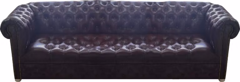 Wohnzimmer Viersitzer Sofa Couch Leder Luxus Braun Einrichtung Polstermöbel